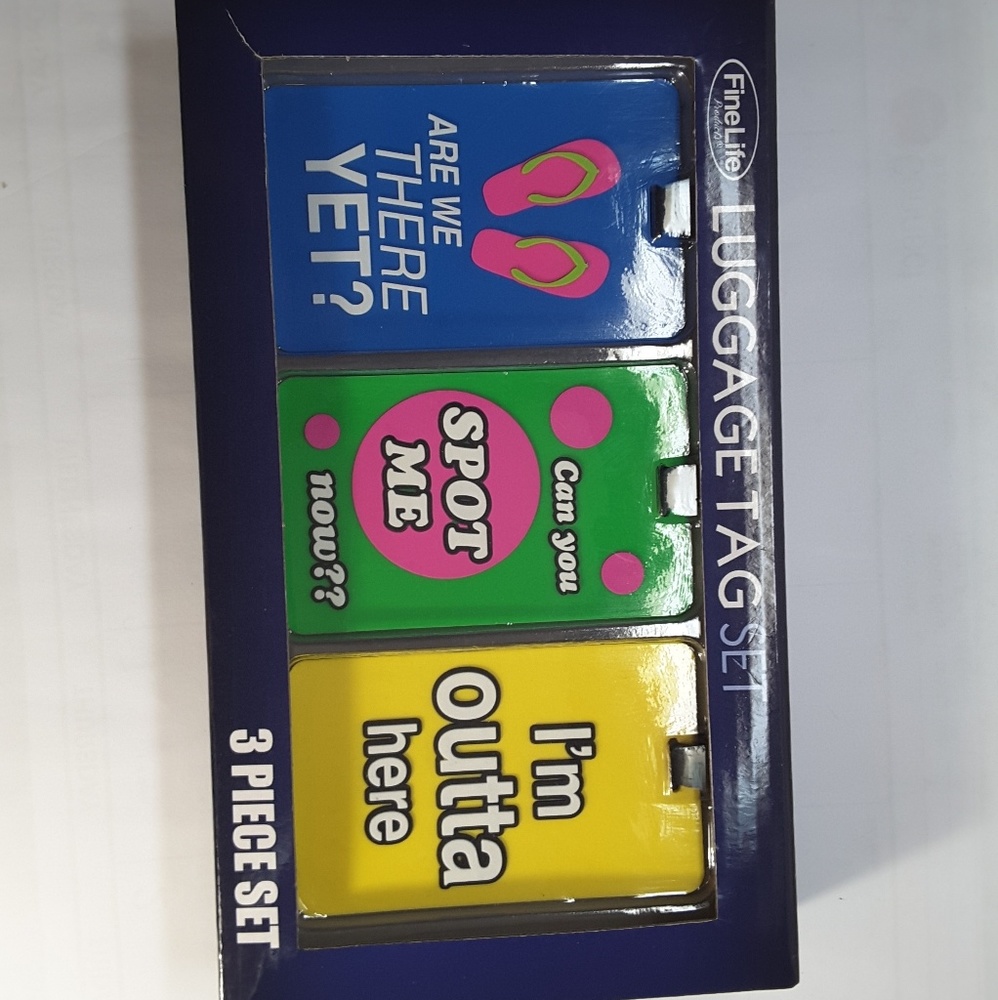 3 Piece FINE LIFE Luggage Tags Travel with Style